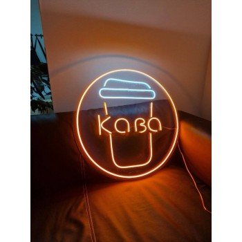 Неоновая вывеска кофе