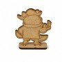 Кот-пират с саблей и компасом из ДВП – деревянная фигурка для декупажа и творчества