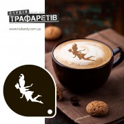 Трафарет для кави «Фея з крилами»