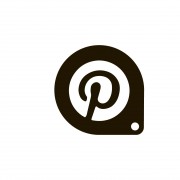 Трафарет для кави Логотип Pinterest