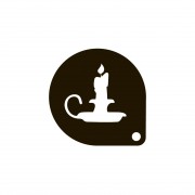 Трафарет для кави Свічка